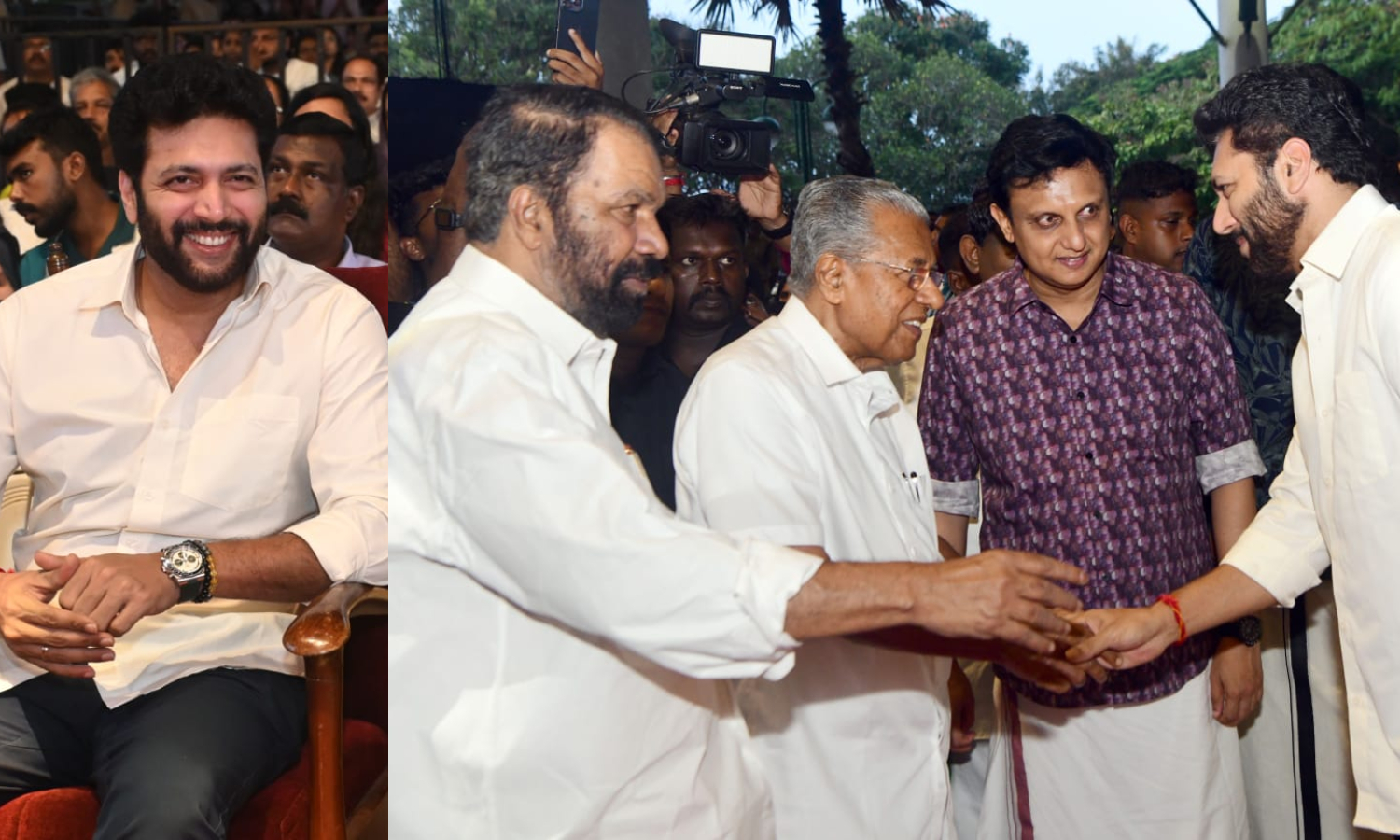 என்டே CM விஜயன் ஆனோ' - கேரள முதல்வருடன் ஓணம் பண்டிகையை கொண்டாடிய ரவி மோகன்!