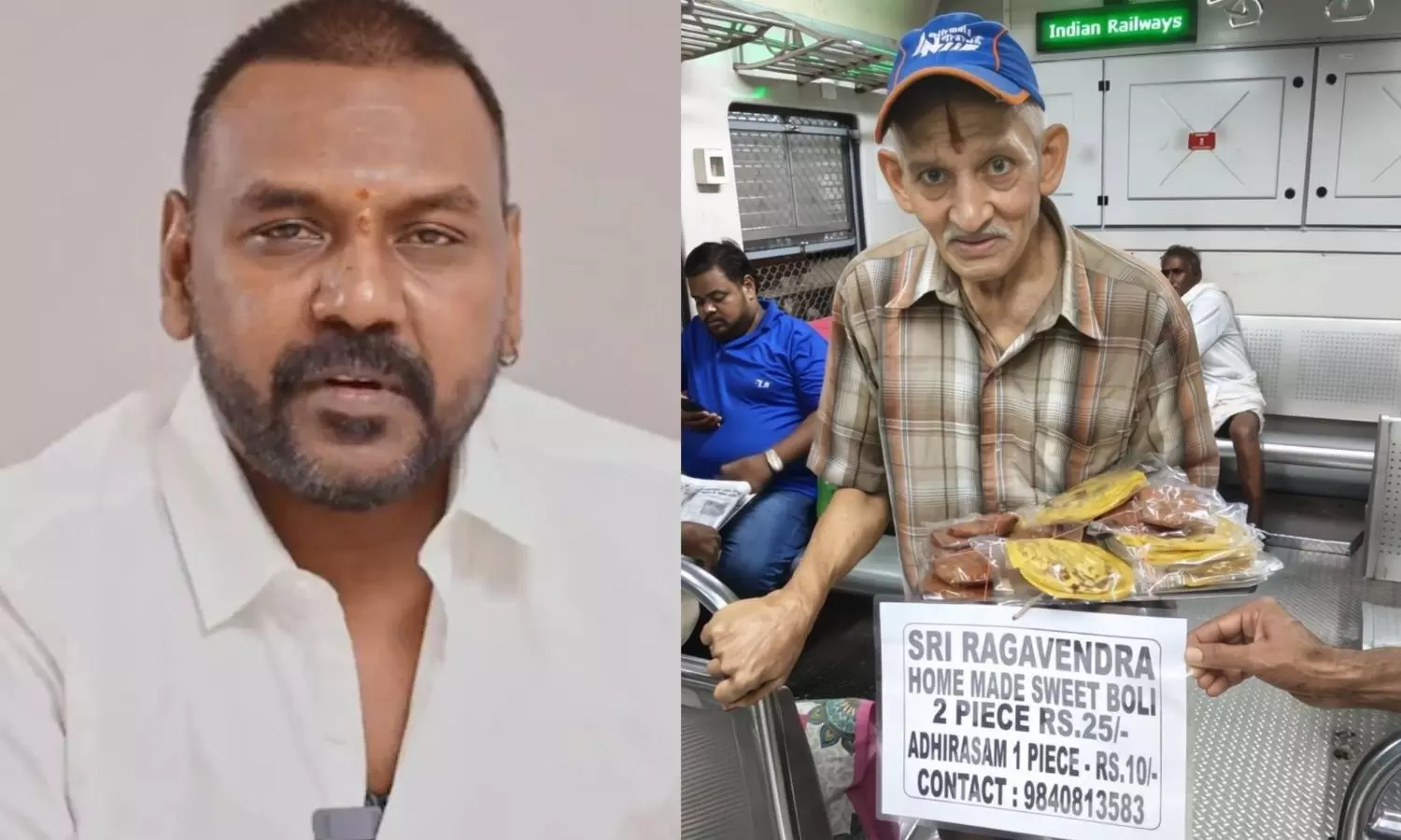 விவரம் தெரிந்தால் சொல்லுங்கள்.. ரெயிலில் இனிப்பு விற்கும் முதிய தம்பதிக்கு நிதியுதவி அறிவித்த ராகவா லாரன்ஸ்