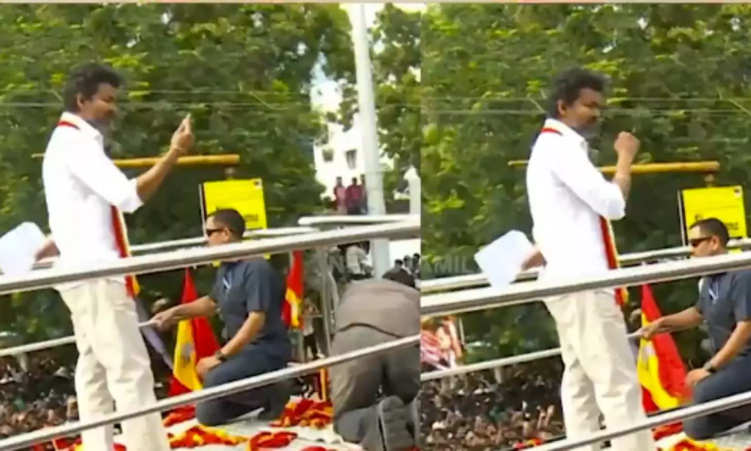 வேலை செய்யாத மைக் - விஜய் பேச்சை கேட்க வந்த தொண்டர்கள் ஏமாற்றம்