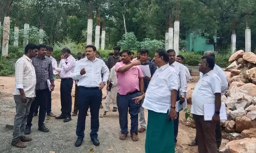 மருதமலையில் 184 அடி முருகன் சிலை அமைக்க நிலம் கையகப்படுத்தும் பணி: அதிகாரிகள் நேரில் ஆய்வு