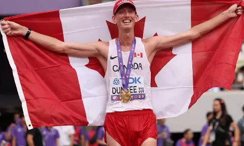 உலக தடகள சாம்பியன்ஷிப்: 35 கிலோமீட்டர் நடை பந்தயத்தில் கனடா தங்கம் வென்றது