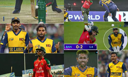 இலங்கை மிரட்டல் பந்து வீச்சு: 38 ரன்களுக்கு 4 விக்கெட்டுகளை இழந்து வங்கதேசம் திணறல்