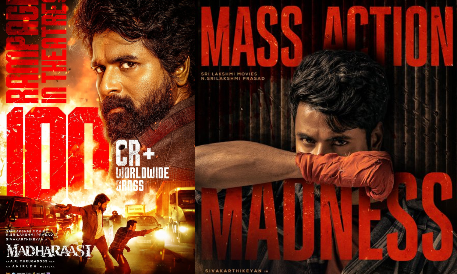 உலகளவில்  ரூ.100 கோடி வசூலித்த  மதராஸி!