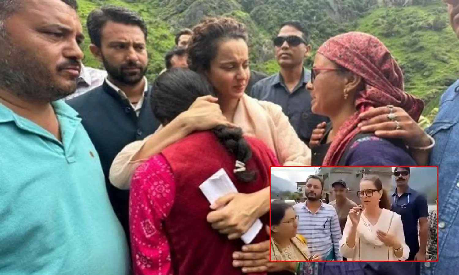 என்னுடைய கஃபேயில் 50 ரூபாய்க்குதான் வியாபாரம் நடந்தது: வெள்ளத்தால் பாதிக்கப்பட்ட மக்களிடம் கூறிய கங்கனா ரணாவத்