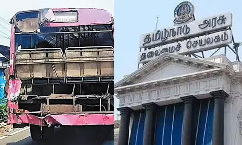 நொறுங்கிய நிலையில் மகளிர் விடியல் பஸ்?- தமிழக அரசு விளக்கம்