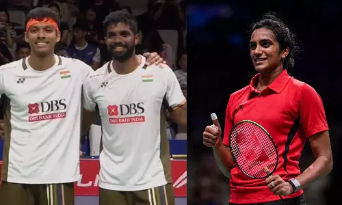 சீனா மாஸ்டர்ஸ் பேட்மிண்டன்: பி.வி. சிந்து, சாத்விக்- சிராக் ஜோடி காலிறுதிக்கு  முன்னேற்றம்