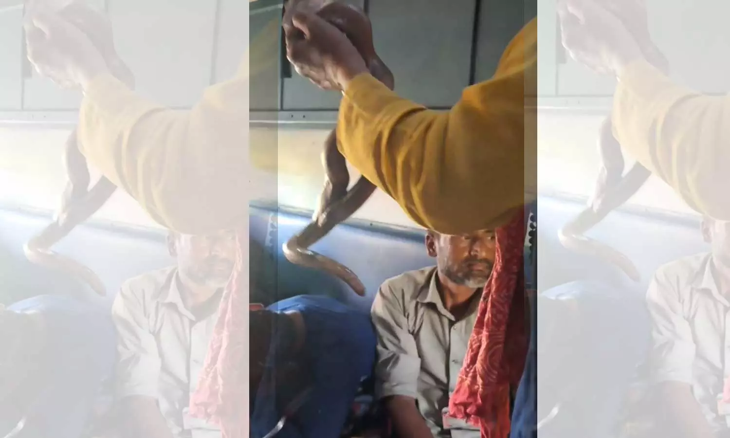 வீடியோ- எக்ஸ்பிரஸ் ரெயிலில் பாம்பை காட்டி பணம் பறித்த நபர்: பதறிய பயணிகள்