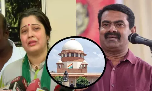 புகாரை திரும்ப பெற்று மன்னிப்பு கேட்க வேண்டும் -  சீமானுக்கு உச்ச நீதிமன்றம் எச்சரிக்கை