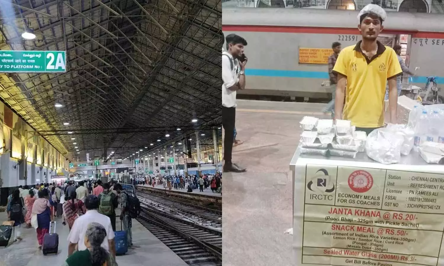ரூ.20-க்கு ரெயில் பயணிகளுக்கு கிடைக்கும் மலிவு விலை உணவு ரூ.20-க்கு ரெயில் பயணிகளுக்கு கிடைக்கும் மலிவு விலை உணவு