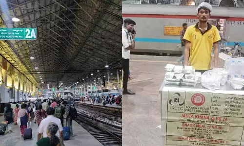 ரூ.20-க்கு ரெயில் பயணிகளுக்கு கிடைக்கும் மலிவு விலை உணவு