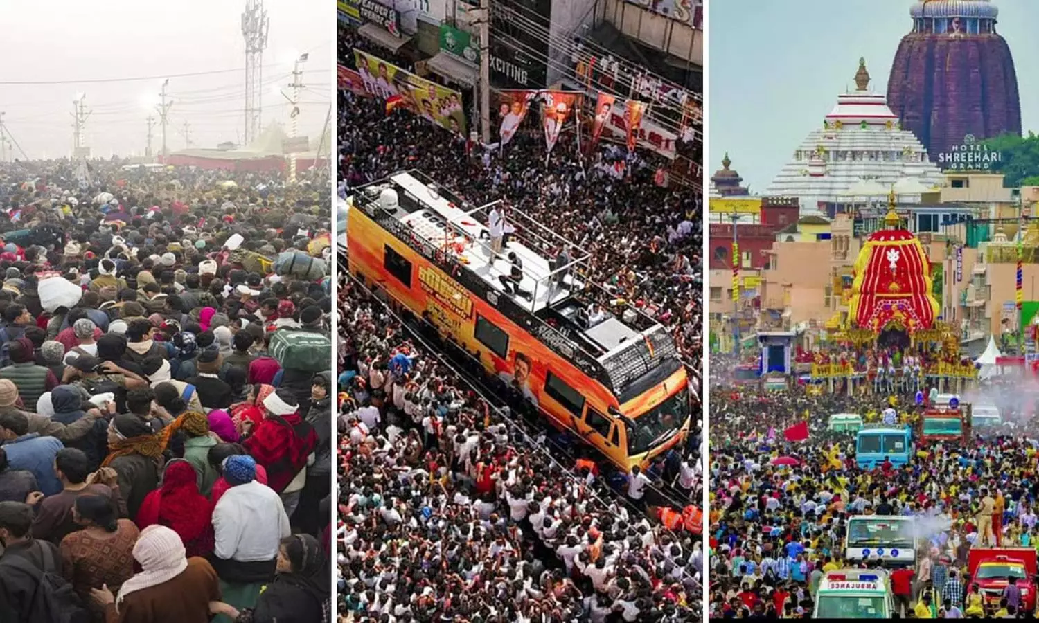 கும்ப மேளா முதல் கரூர் வரை - 2025ல் இந்தியாவை உலுக்கிய கூட்டநெரிசல் சம்பவங்கள்