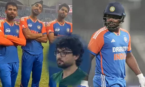 அப்ரார் ஸ்டைலில் சஞ்சு சாம்சனை கலாய்த்த இந்திய வீரர்கள்- வைரல் வீடியோ