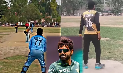 உள்ளூர் கிரிக்கெட்டில் விளையாடிய ரிஸ்வான் - வைரல் வீடியோ