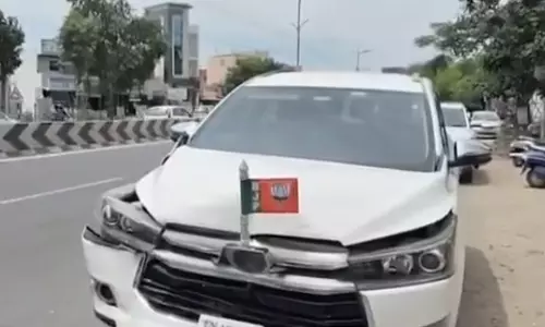 கரூர் ஆய்வுக்கு சென்றபோது விபத்தில் சிக்கிய பா.ஜ.க கூட்டணி எம்.பிக்கள் குழு