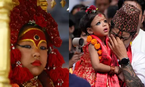 நேபாளத்தில் 2 வயது சிறுமி வாழும் கடவுளாக தேர்வு - சுவாரஸ்ய பின்னணி!
