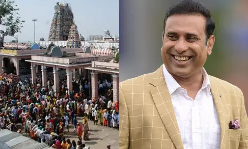 பழனியில் முன்னாள் கிரிக்கெட் வீரர் வி.வி.எஸ்.லட்சுமண் சாமி தரிசனம்