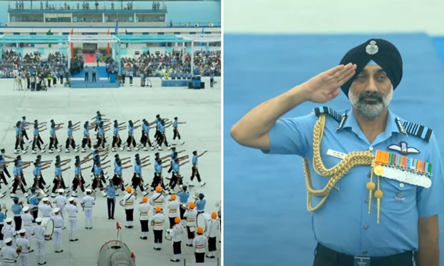 VIDEO: இந்திய விமானப்படை தின அணிவகுப்பை பார்வையிட்டார் விமானப்படைத் தளபதி ஏ.பி. சிங்
