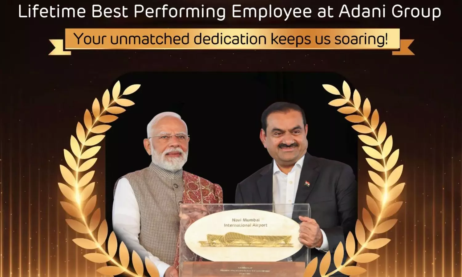 அதானி குழுமத்தின் வாழ்நாள் சிறந்த ஊழியருக்கான விருது வென்ற பிரதமர் மோடி - காங்கிரஸ் கிண்டல்