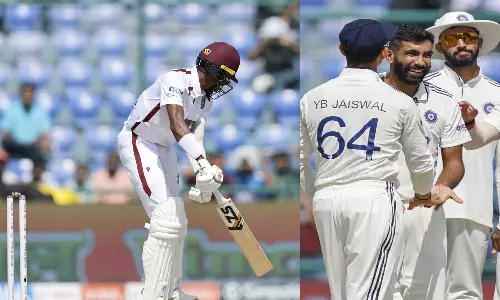 இந்தியாவுக்கு எதிரான 2வது டெஸ்ட்: 248 ரன்களுக்கு சுருண்டு பாலோஆன் ஆன வெஸ்ட் இண்டீஸ்