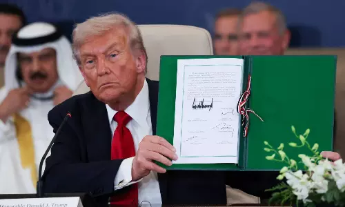 கையெழுத்தானது காசா போர் நிறுத்த ஒப்பந்தம்.. மாநாட்டில் டிரம்ப் உற்சாக பேச்சு