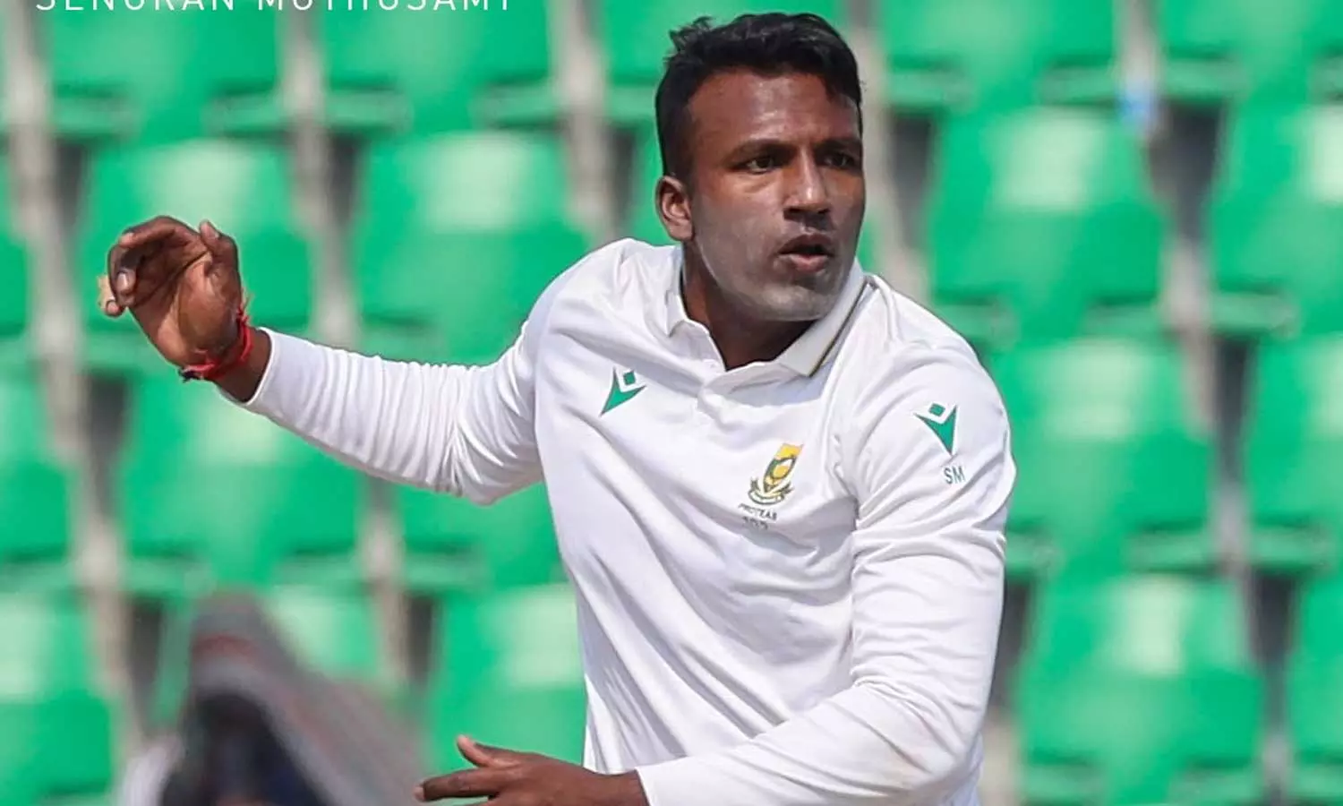 பாகிஸ்தானுக்கு எதிரான டெஸ்டில் 11 விக்கெட்டுகளை வீழ்த்தி தமிழக வம்சாவளி வீரர் முத்துசாமி அசத்தல்