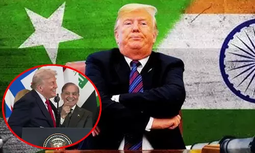 பாகிஸ்தானும் இந்தியாவும் ஒன்றாக வாழ்வார்கள் - பாக். பிரதமர் முன்பு டிரம்ப் பேச்சு
