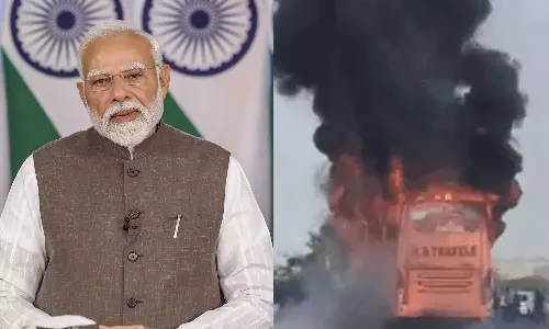 ராஜஸ்தானில் பேருந்து தீப்பிடித்து விபத்து.. 20 பேர் பலி - பிரதமர் மோடி இரங்கல் - இழப்பீடு அறிவிப்பு