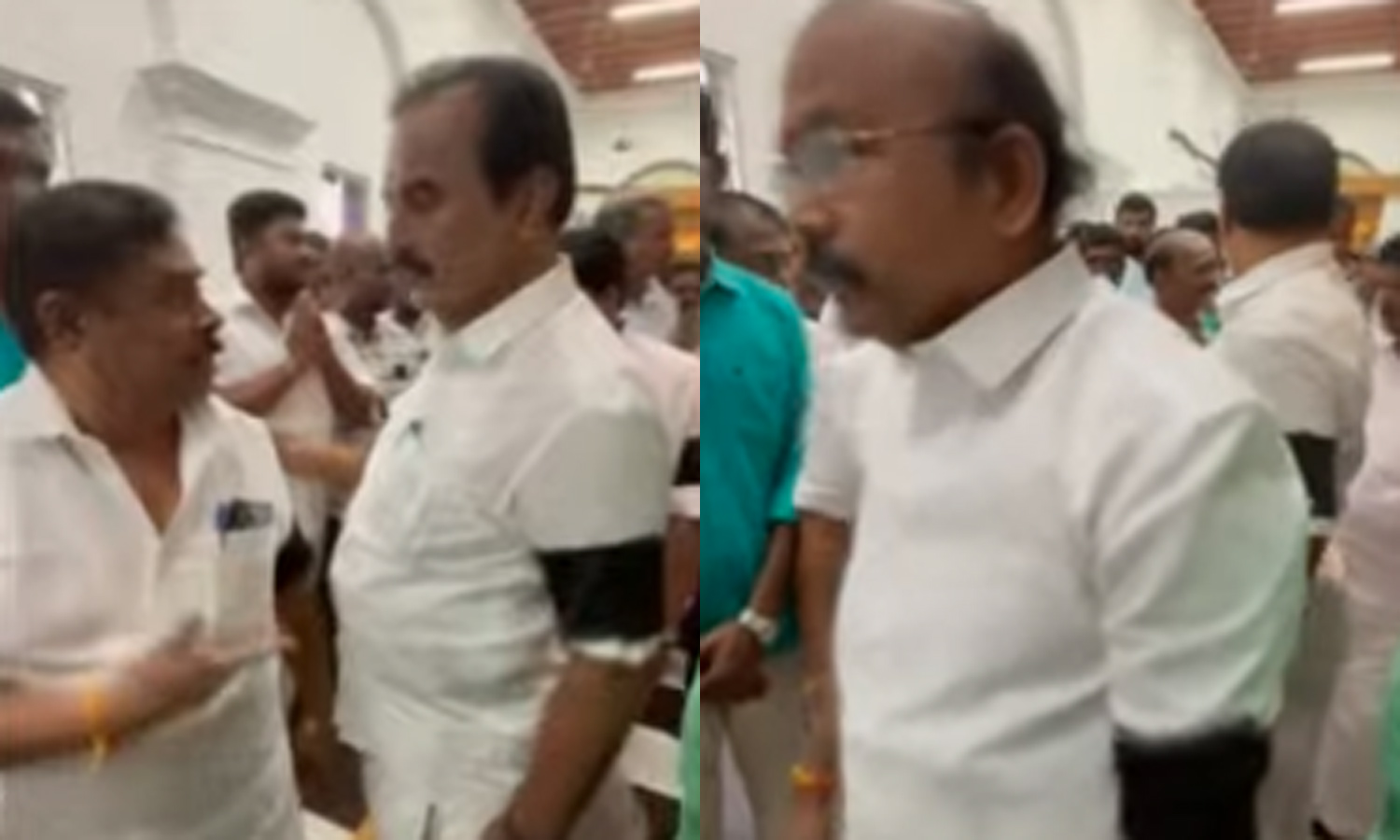 சட்டசபைக்கு கைகளில் கருப்பு பட்டை அணிந்து வந்த அ.தி.மு.க. எம்.எல்.ஏ.க்கள் சட்டசபைக்கு கைகளில் கருப்பு பட்டை அணிந்து வந்த அ.தி.மு.க. எம்.எல்.ஏ.க்கள்