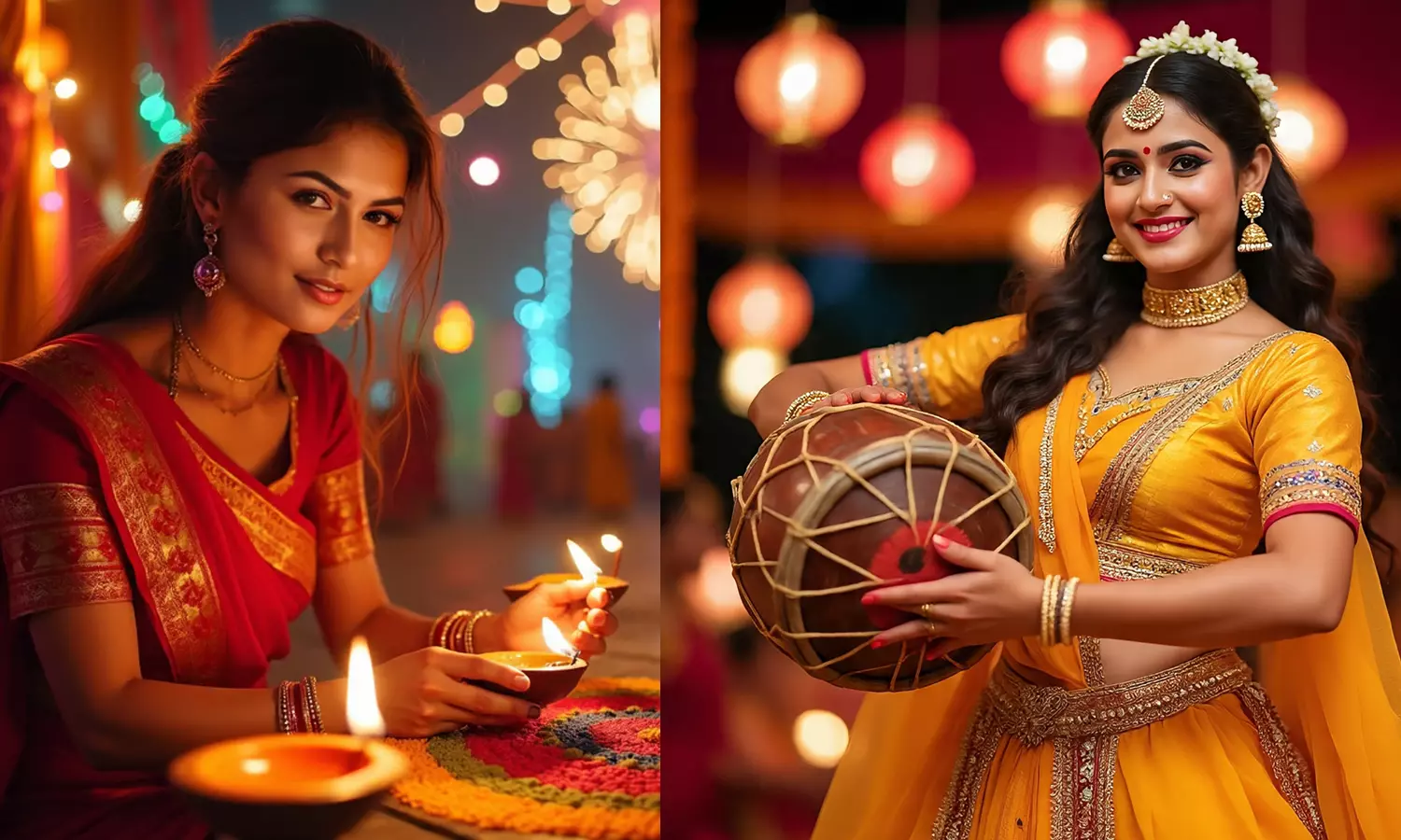 தீபாவளி ட்ரெண்டிங்கில் உள்ள லேடிஸ் உடைகள்!