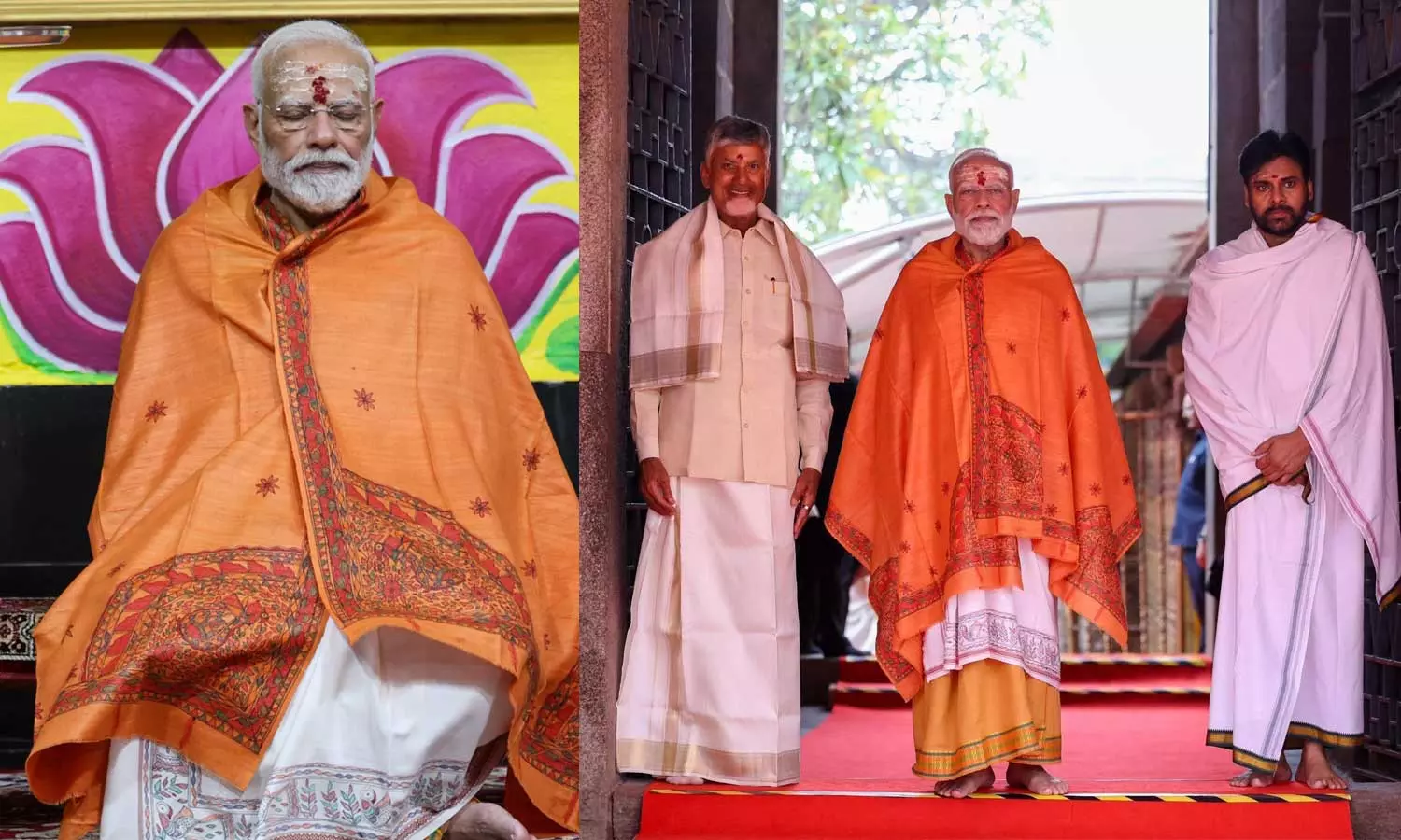 ஆந்திராவில் உள்ள ஸ்ரீசைலம் மல்லிகார்ஜுன சுவாமி கோவிலில் பிரதமர் மோடி சாமி தரிசனம்