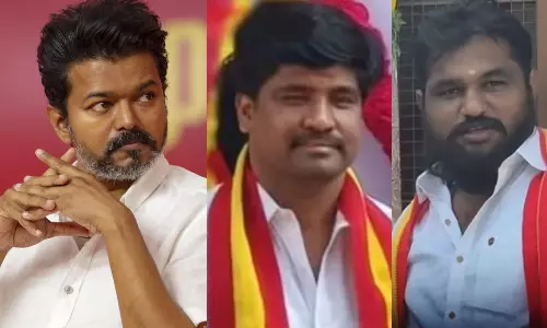 ஜாமினில் வெளியே வந்த நிர்வாகிகள் விஜயுடன் சந்திப்பு