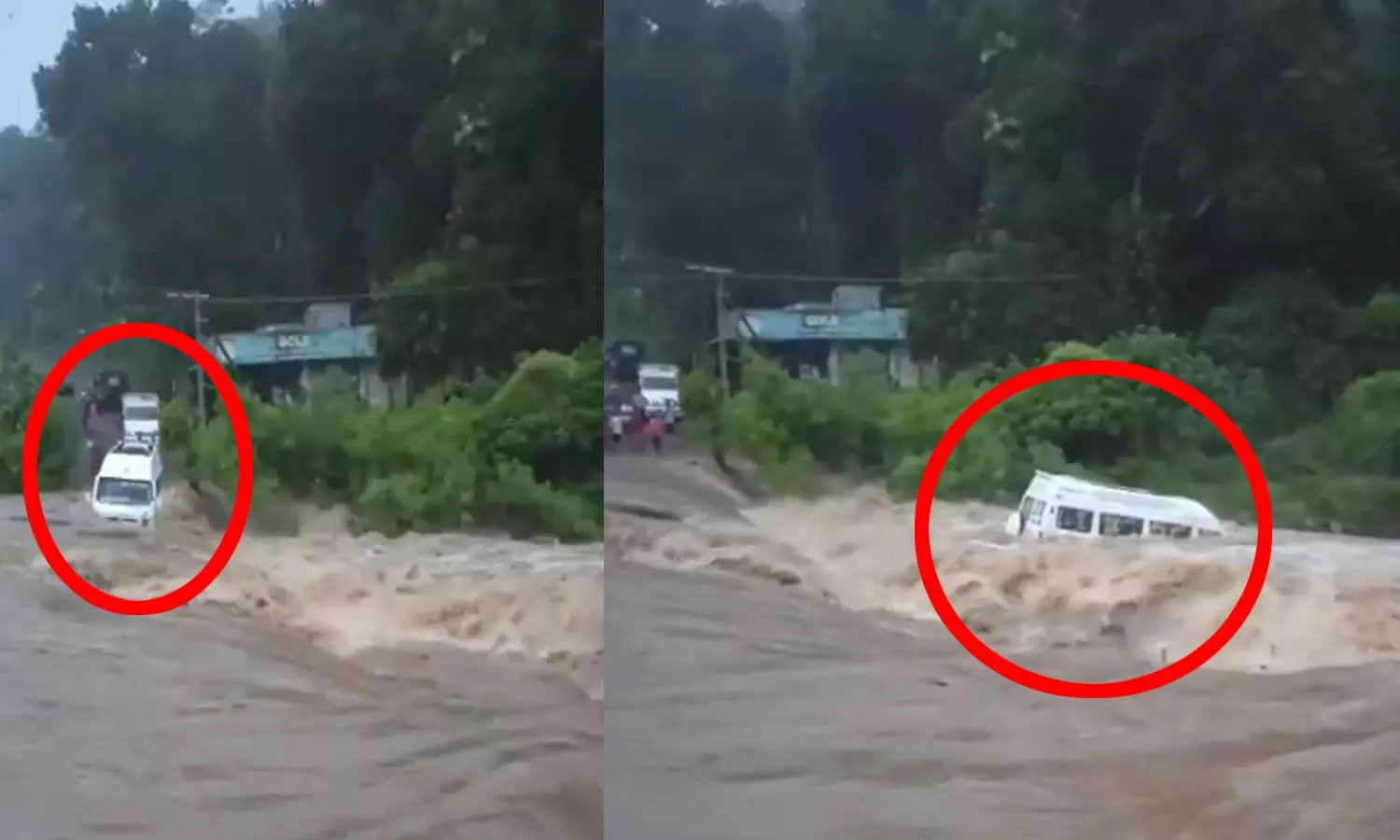 VIDEO: கேரளாவில் காட்டாற்று வெள்ளத்தில் அடித்துச் செல்லப்பட்ட டெம்போ வாகனம் VIDEO: கேரளாவில் காட்டாற்று வெள்ளத்தில் அடித்துச் செல்லப்பட்ட டெம்போ வாகனம்