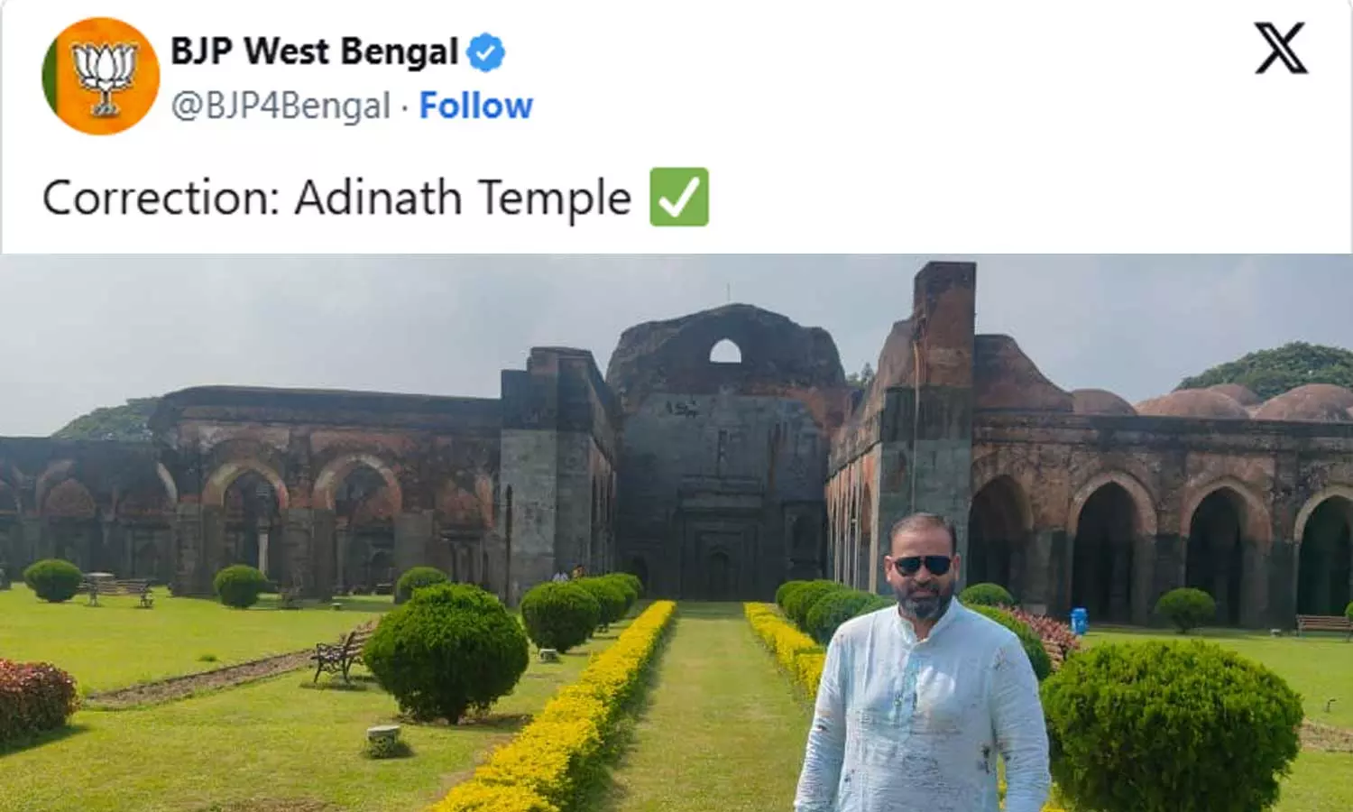 ஆதீனா மசூதிக்கு சென்ற யூசுப் பதான் - ஆதிநாத் கோவில் எனக்கூறி சர்ச்சையை கிளப்பிய பாஜக