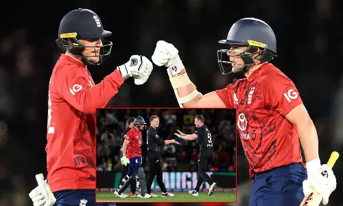 நியூசிலாந்துக்கு எதிரான முதல் டி20: இங்கிலாந்து 153 ரன்கள் எடுத்த நிலையில் கைவிடப்பட்ட போட்டி