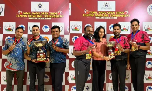 தமிழ்நாடு ஓபன் ட்ரையோஸ் டென்பின் பவுலிங் தொடர்: டெல்லி ஷார்க்ஸ் சாம்பியன் பட்டம் வென்றது