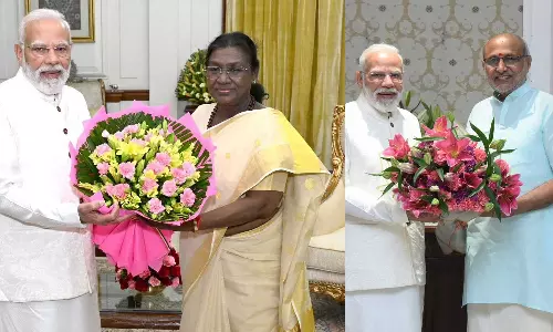 ஜனாதிபதி, துணை ஜனாதிபதியை சந்தித்து தீபாவளி வாழ்த்து தெரிவித்த பிரதமர் மோடி