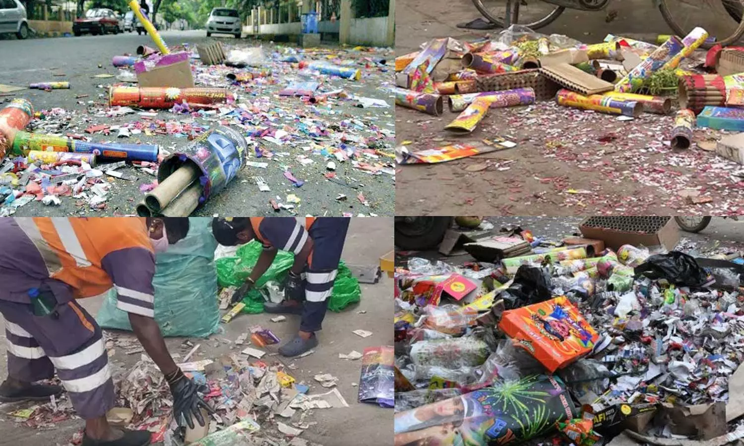 சென்னையில் கடந்த 3 நாட்களில் 151 மெட்ரிக் டன் பட்டாசு குப்பைகள் அகற்றம் சென்னையில் கடந்த 3 நாட்களில் 151 மெட்ரிக் டன் பட்டாசு குப்பைகள் அகற்றம்