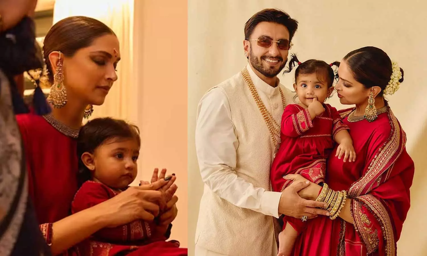 மகளை அறிமுகப்படுத்திய தீபிகா படுகோனே - ரன்வீர் சிங் ஜோடி - வைரலாகும் புகைப்படம்