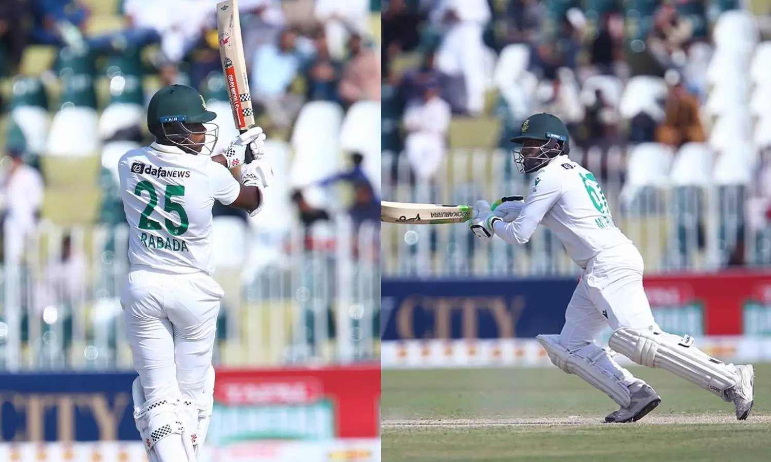 கடைசி விக்கெட்டில் பாகிஸ்தானை பதற வைத்த ரபாடா- முத்துசாமி: 404 ரன்கள் குவித்த தென் ஆப்பிரிக்கா