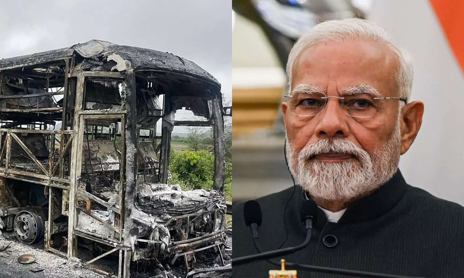 ஆம்னி பேருந்து தீ விபத்து - பிரதமர் மோடி நிதியுதவி அறிவிப்பு ஆம்னி பேருந்து தீ விபத்து - பிரதமர் மோடி நிதியுதவி அறிவிப்பு
