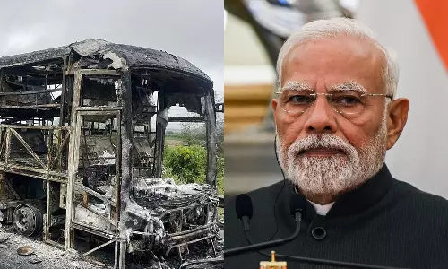 ஆம்னி பேருந்து தீ விபத்து - பிரதமர் மோடி நிதியுதவி அறிவிப்பு