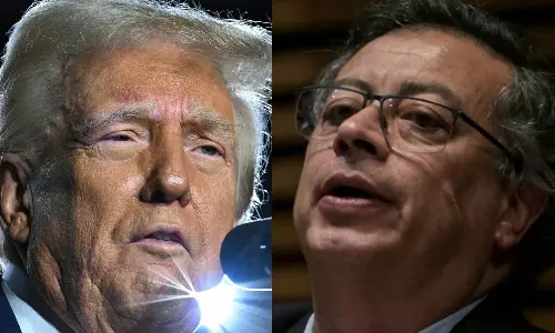 போதைப்பொருள் விவகாரத்தில் முற்றிய சண்டை..  கொலம்பியா அதிபர் மீது பொருளாதார தடை விதித்த டிரம்ப்