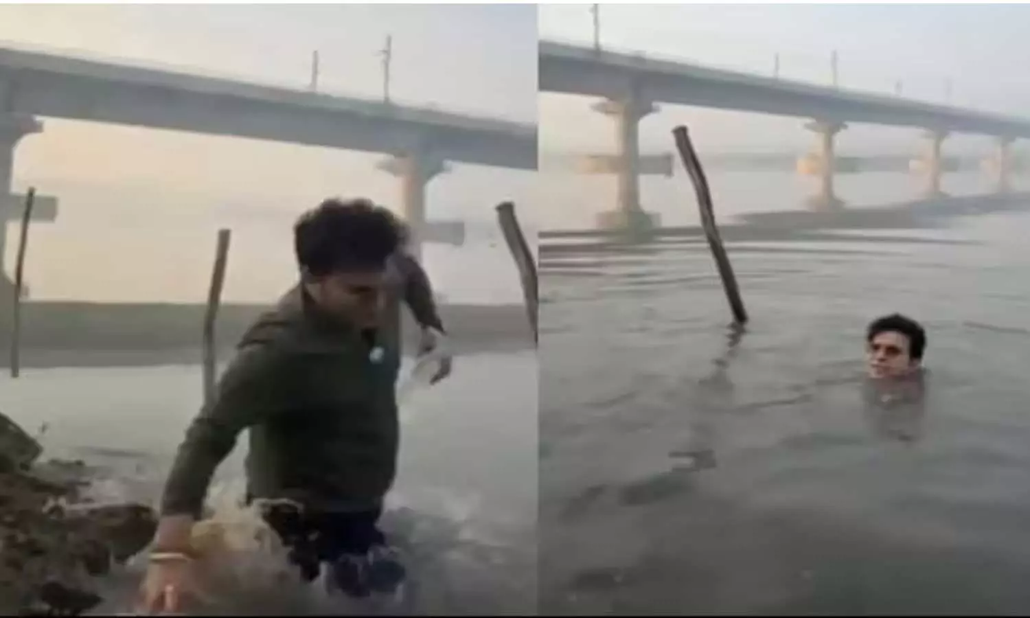 VIDEO: ரீல்ஸ் எடுக்க முயன்று யமுனை ஆற்றில் தவறி விழுந்த பாஜக எம்.எல்.ஏ.