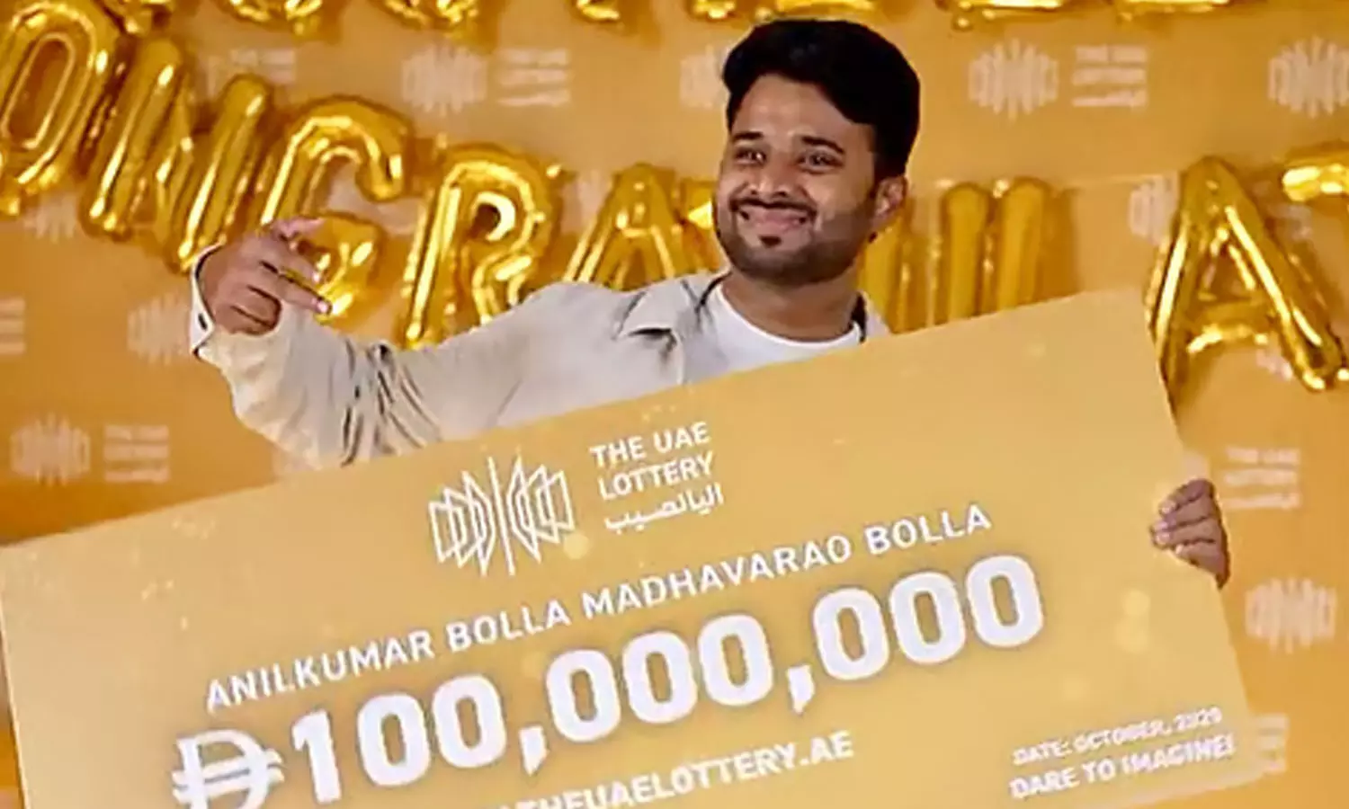 அமீரக அதிர்ஷ்ட லாட்டரி குலுக்கலில் இந்தியருக்கு ரூ.250 கோடி பரிசு