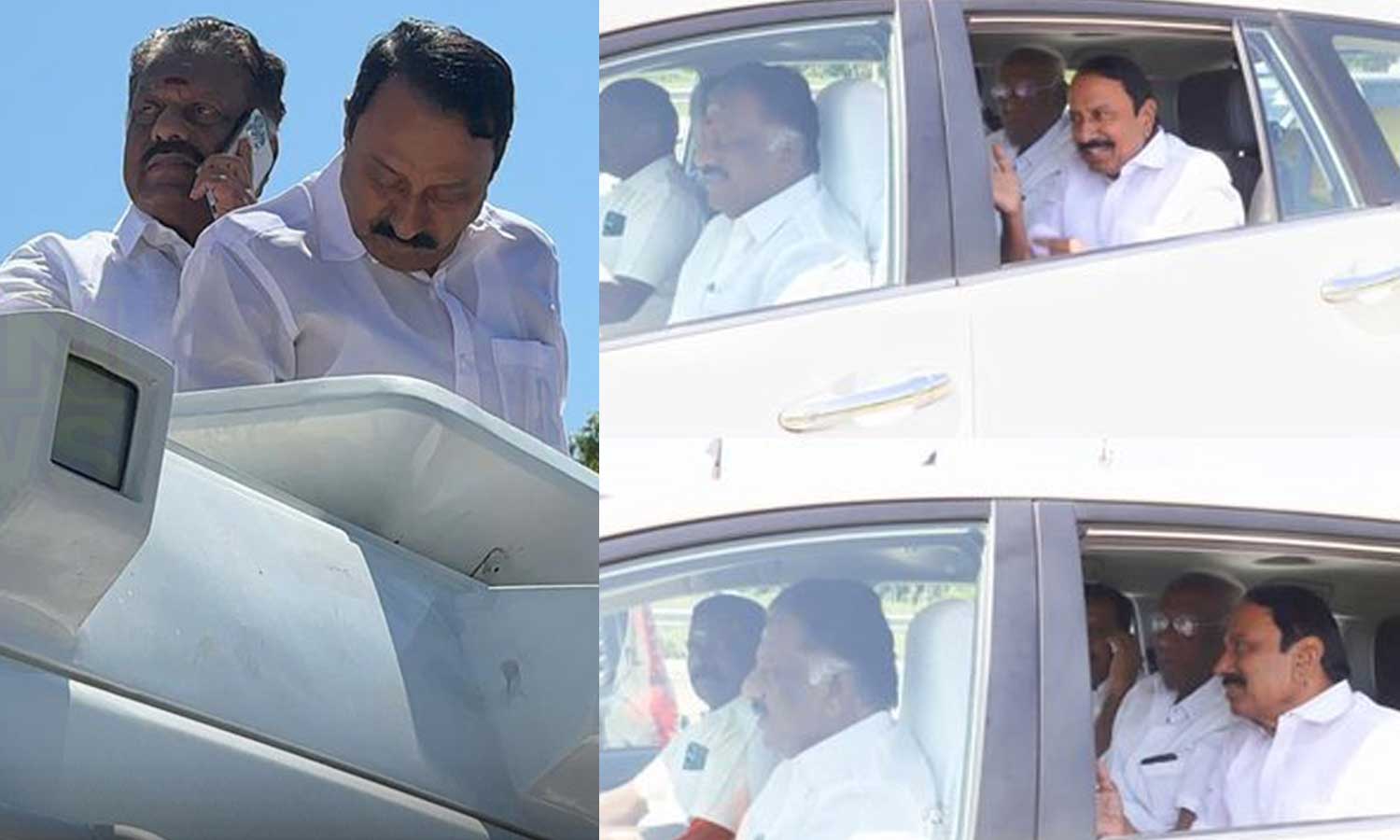 ஒரே காரில் பயணம்: முத்துராமலிங்கத் தேவர் நினைவிடத்திற்கு ஒன்றாக வந்த ஓபிஎஸ், செங்கோட்டையன்