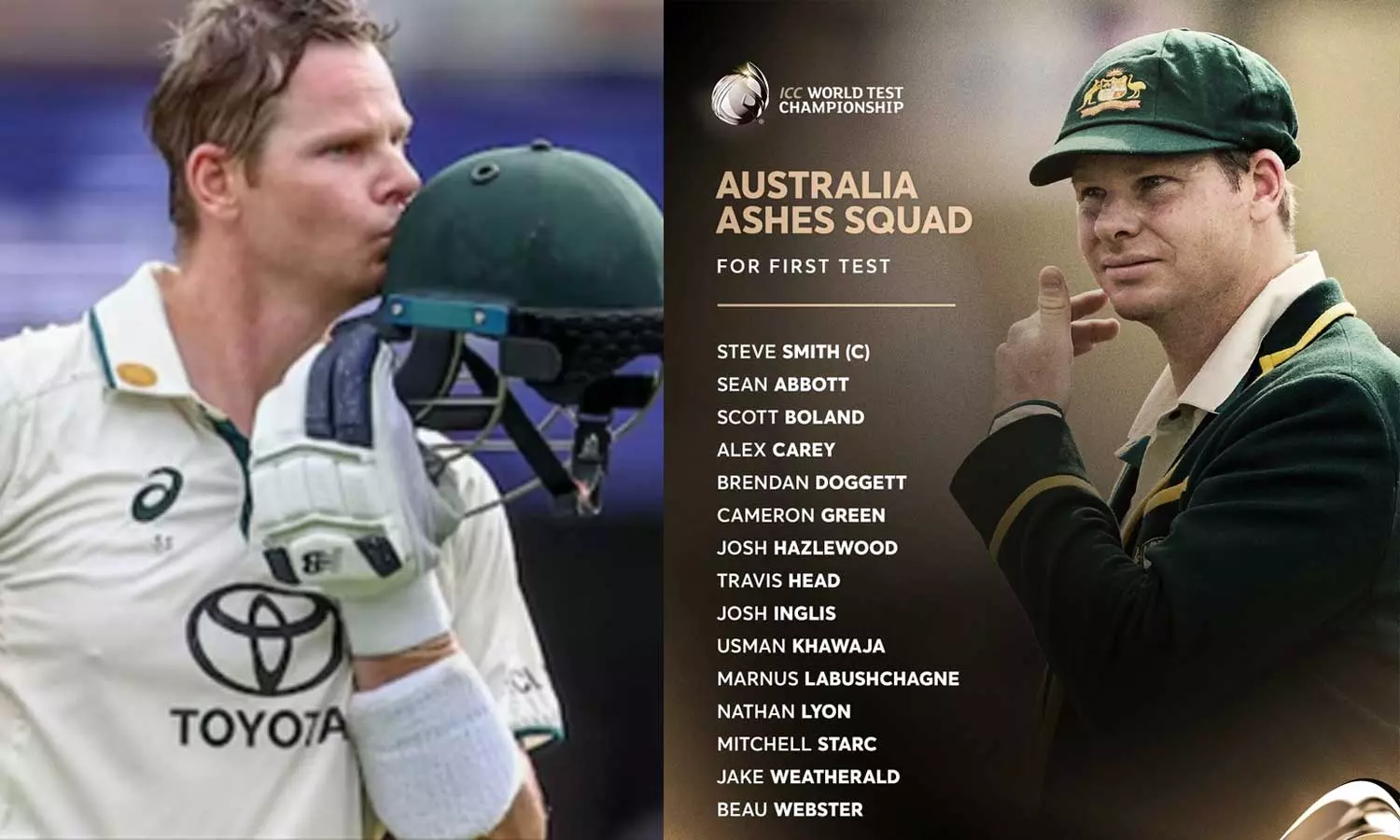 இங்கிலாந்துக்கு எதிரான முதல் ஆஷஸ் டெஸ்ட் போட்டிக்கான ஆஸ்திரேலிய அணி அறிவிப்பு