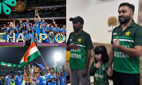 இந்திய மகளிர் அணியின் வெற்றியை கொண்டாடிய பாகிஸ்தான் ரசிகர் - வைரல் வீடியோ