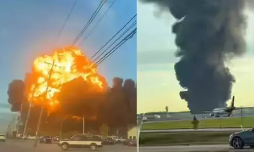 VIDEO: அமெரிக்காவில் சரக்கு விமானம் கீழே விழுந்து நொறுங்கியதில் 3 பேர் உயிரிழப்பு