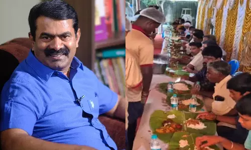 59-வது பிறந்தநாள்: நாம் தமிழர் கட்சியினருக்கு 18 வகையான அசைவ உணவுடன் சீமான் விருந்து