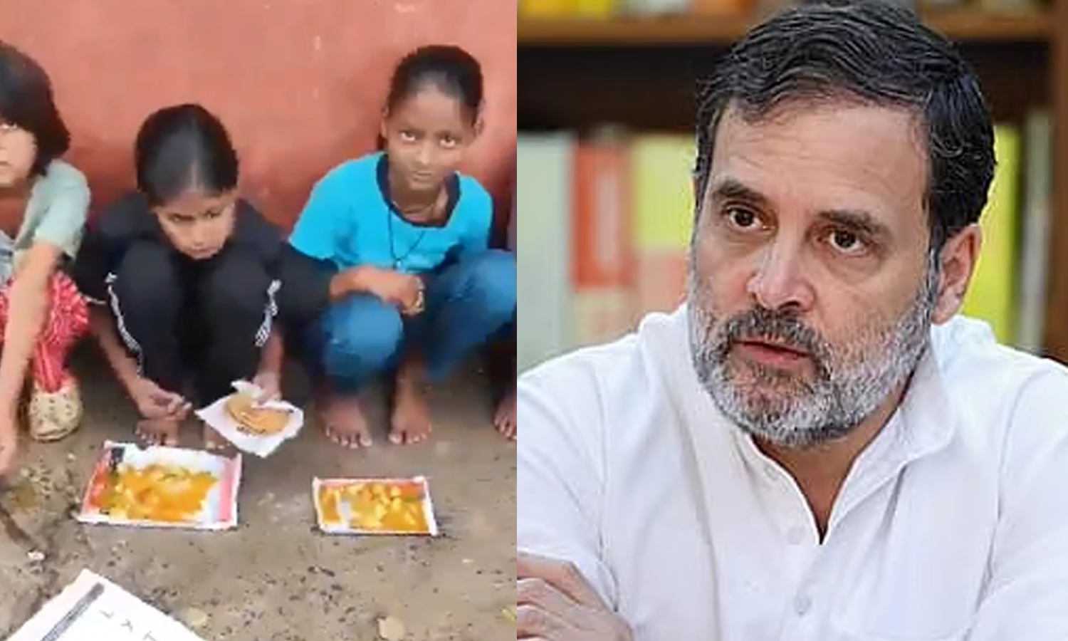 குழந்தைகளுக்கு காகிதத்தில் உணவு வழங்கியதை கண்டு இதயம் நொருங்கி போனேன்..!- ராகுல் காந்தி